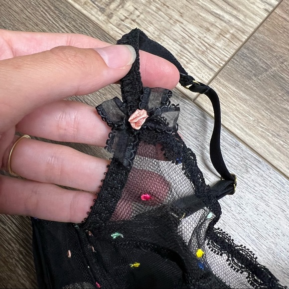 💔sold 💔Agent Provocateur sheer black Poppie bra 34B - Picture 4 of 5